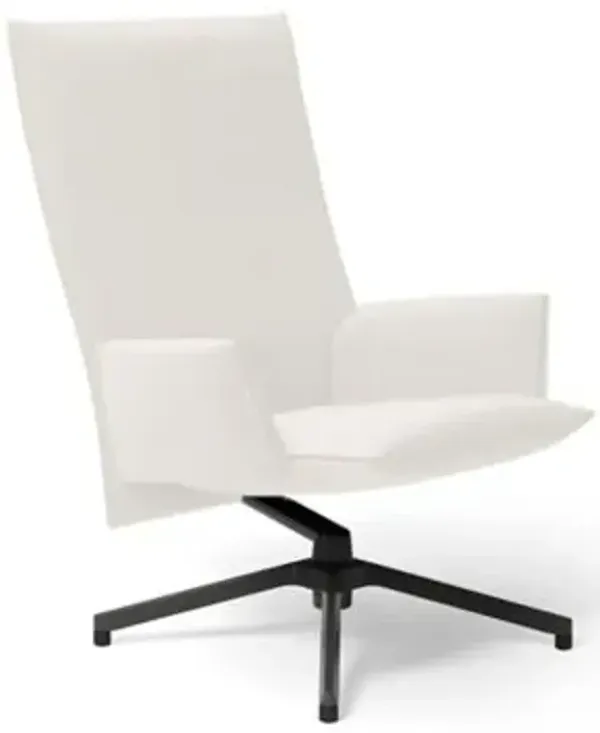 Pilot Swivel High Back Lounge, Upholstered Arms