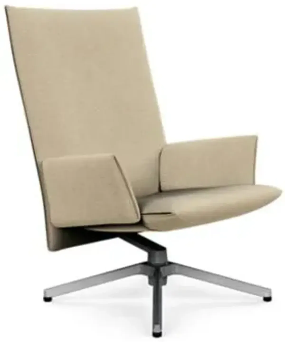 Pilot Swivel High Back Lounge, Upholstered Arms