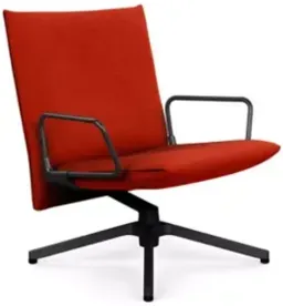 Classic Boucle Crimson / Black Loop Arm With Dark Grey Painted Base color
