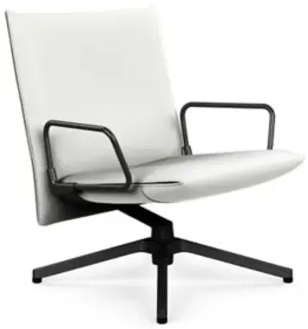 Pilot Swivel Low Back Lounge, Loop Arms
