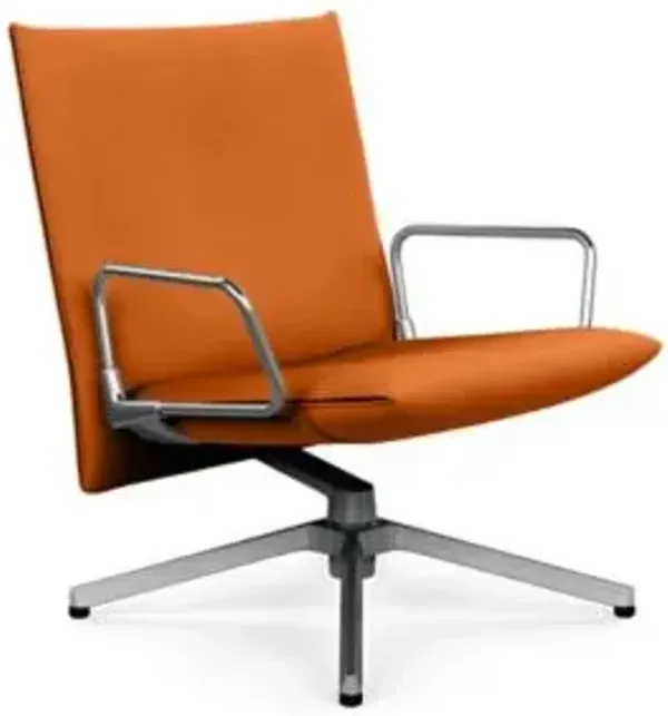 Pilot Swivel Low Back Lounge, Loop Arms