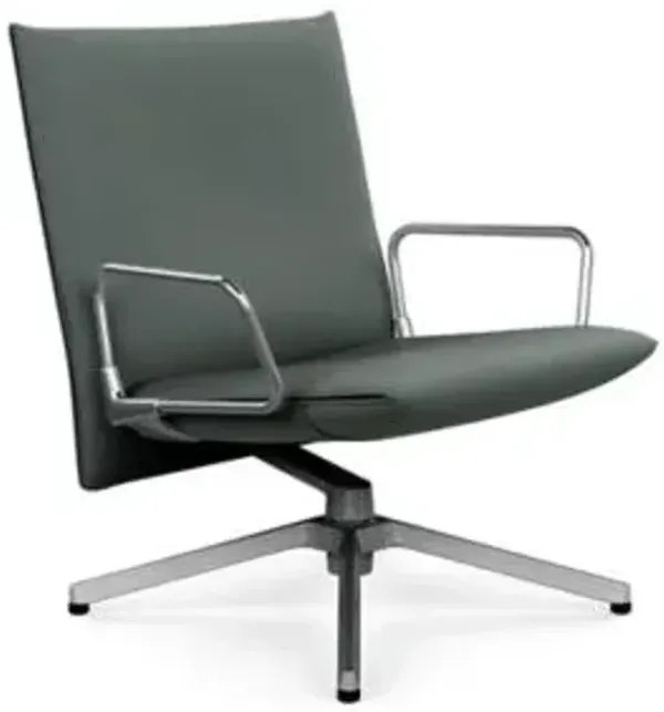 Pilot Swivel Low Back Lounge, Loop Arms