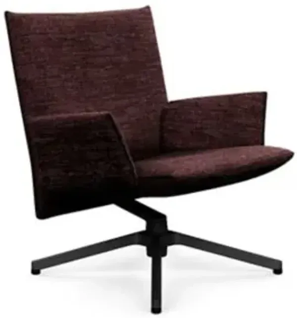 Pilot Swivel Low Back Lounge, Upholstered Arms