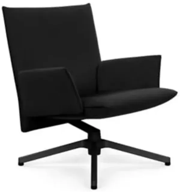 Pilot Swivel Low Back Lounge, Upholstered Arms