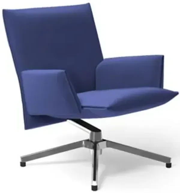Pilot Swivel Low Back Lounge, Upholstered Arms