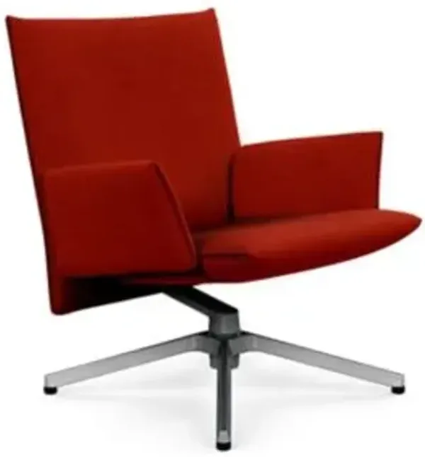 Pilot Swivel Low Back Lounge, Upholstered Arms