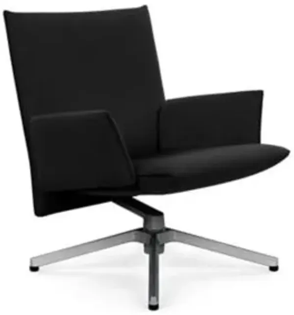 Pilot Swivel Low Back Lounge, Upholstered Arms