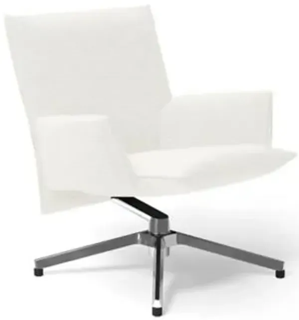 Pilot Swivel Low Back Lounge, Upholstered Arms