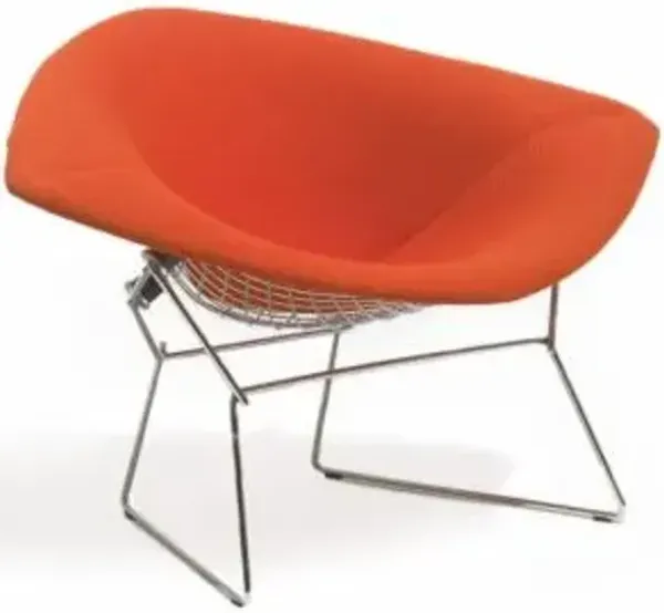 Large Diamond Lounge Chair, Fully Upholstered