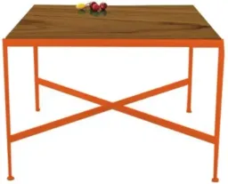 Teak and Orange / Powder Coated Aluminum color