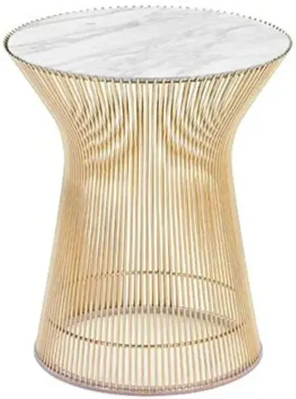 Platner Side Table in Gold