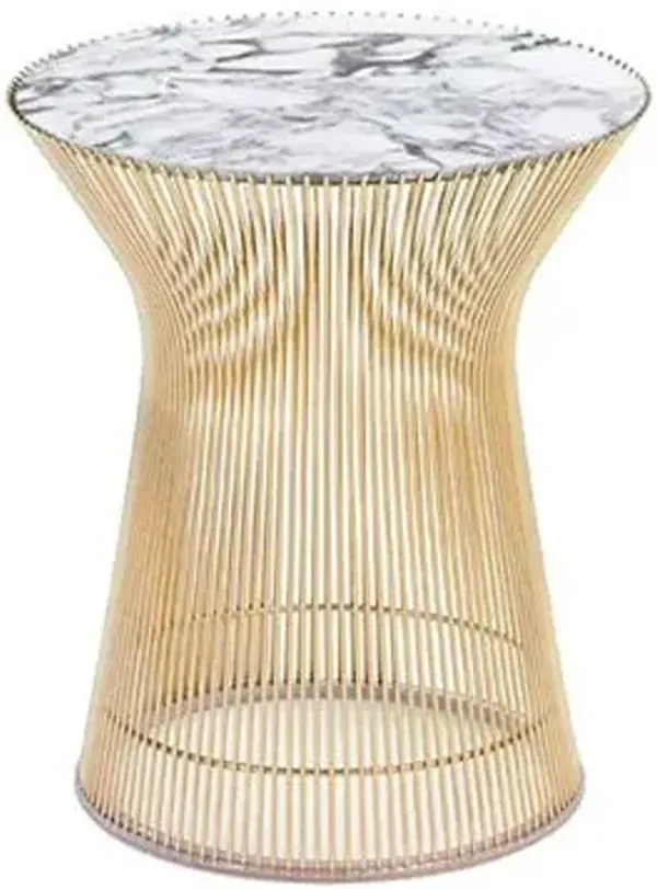 Platner Side Table in Gold