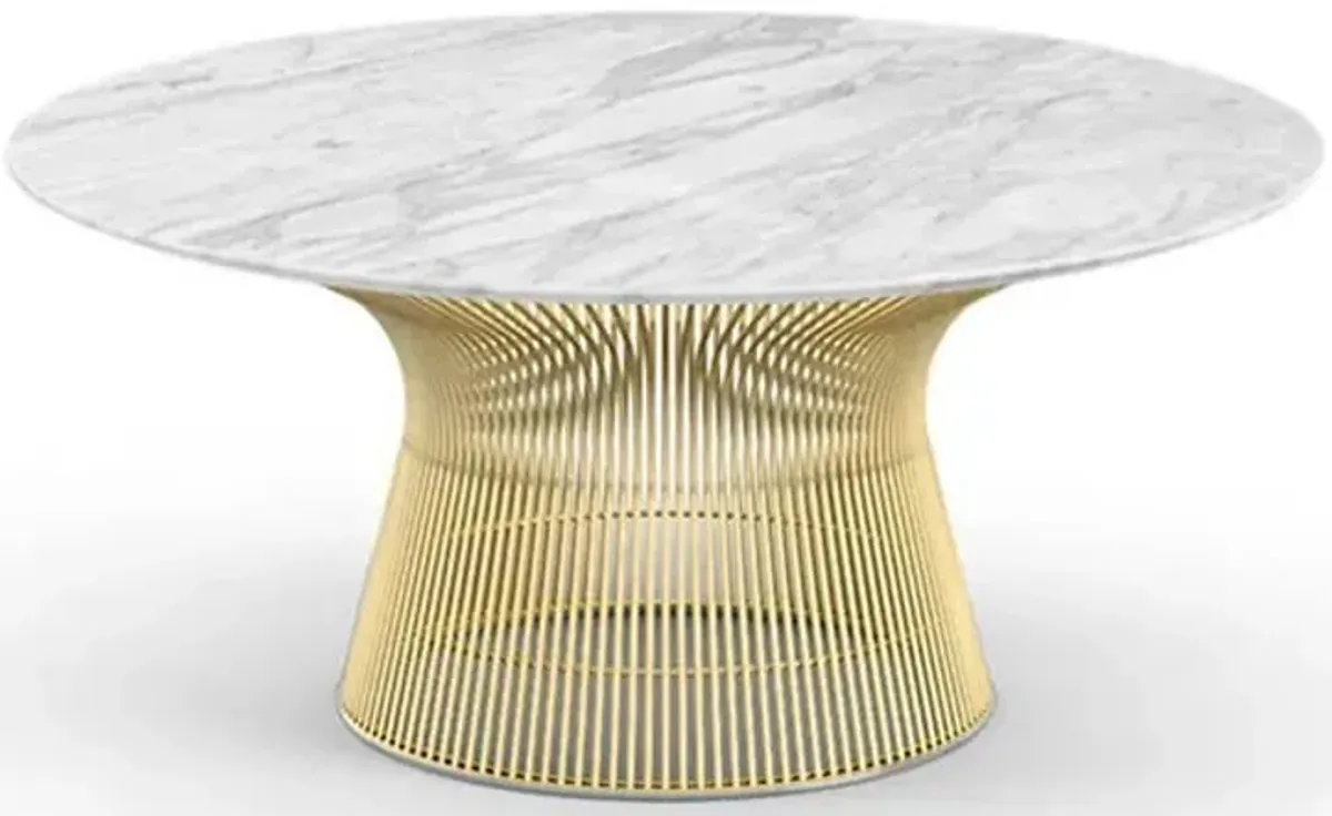 Platner 36 Inch Coffee Table in Gold