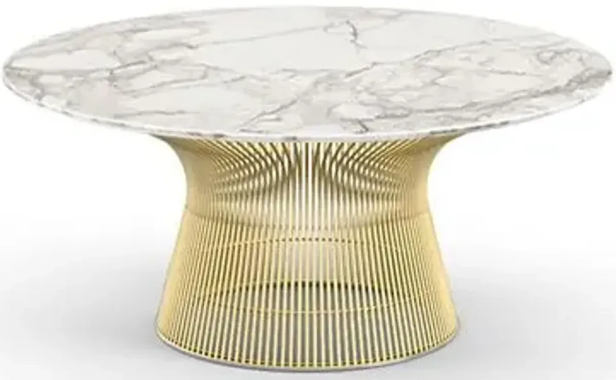Platner 36 Inch Coffee Table in Gold