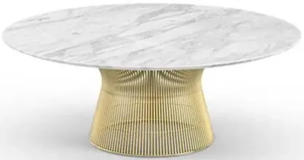 Platner 42 Inch Coffee Table in Gold