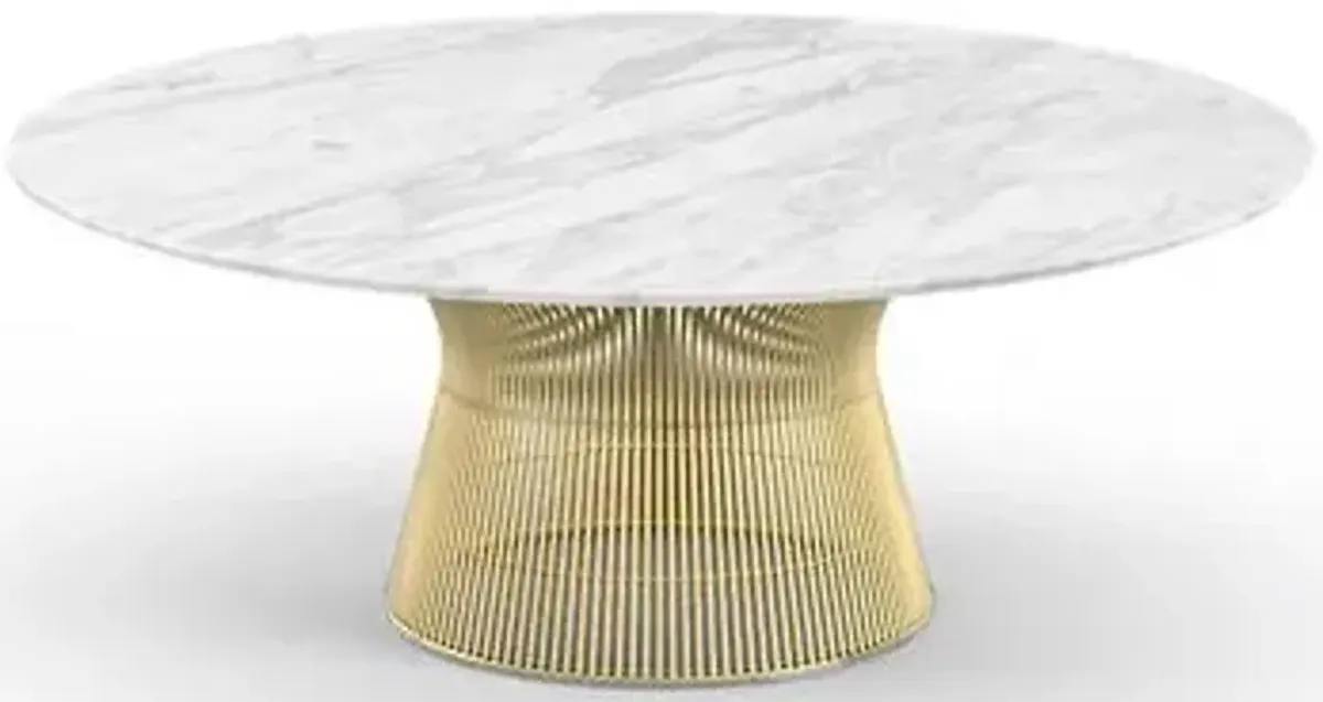 Platner 42 Inch Coffee Table in Gold