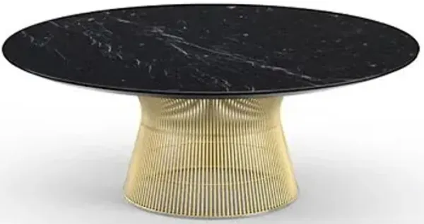 Platner 42 Inch Coffee Table in Gold