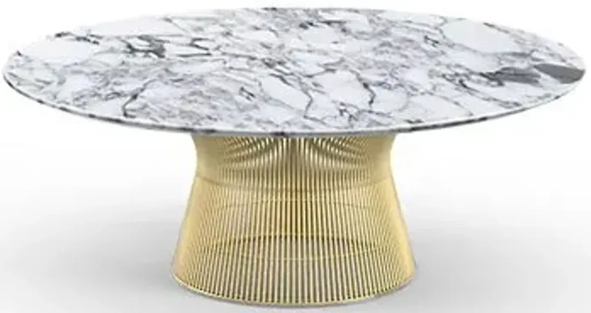 Platner 42 Inch Coffee Table in Gold