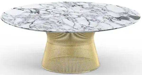 Platner 42 Inch Coffee Table in Gold
