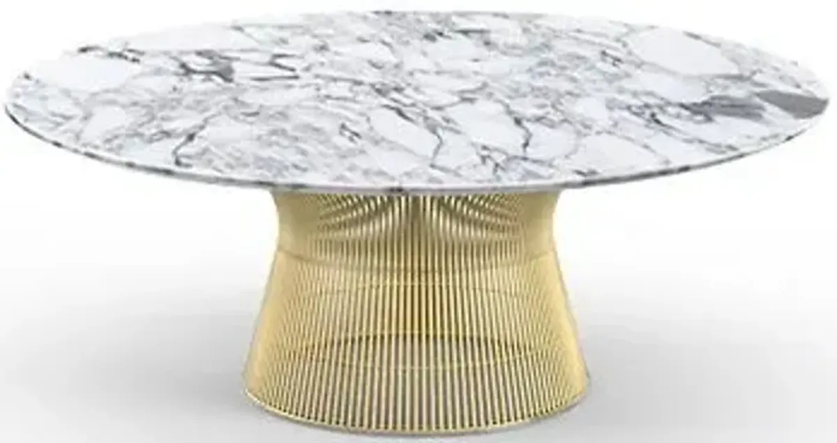 Platner 42 Inch Coffee Table in Gold