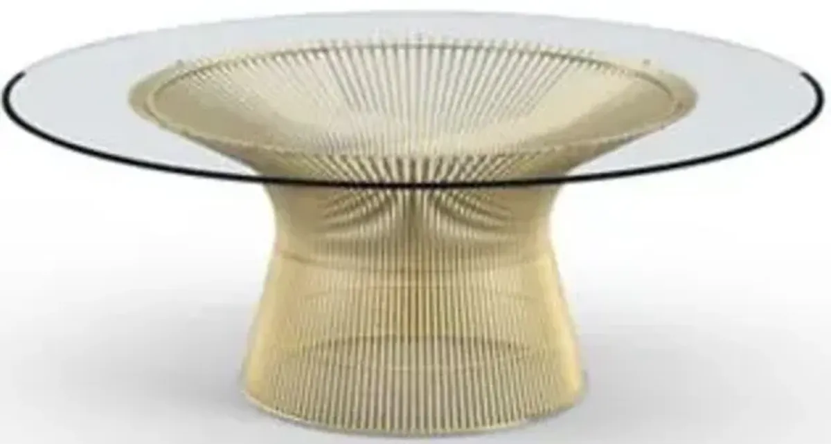 Platner 42 Inch Coffee Table in Gold