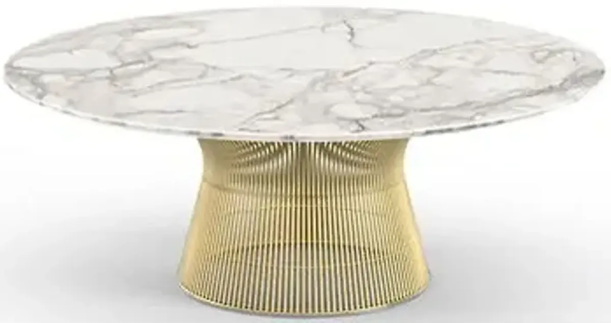 Platner 42 Inch Coffee Table in Gold