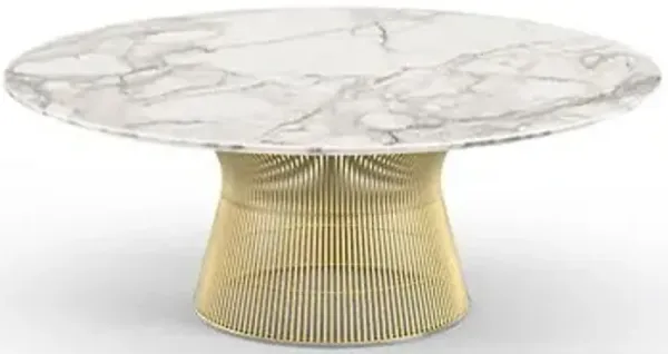 Platner 42 Inch Coffee Table in Gold