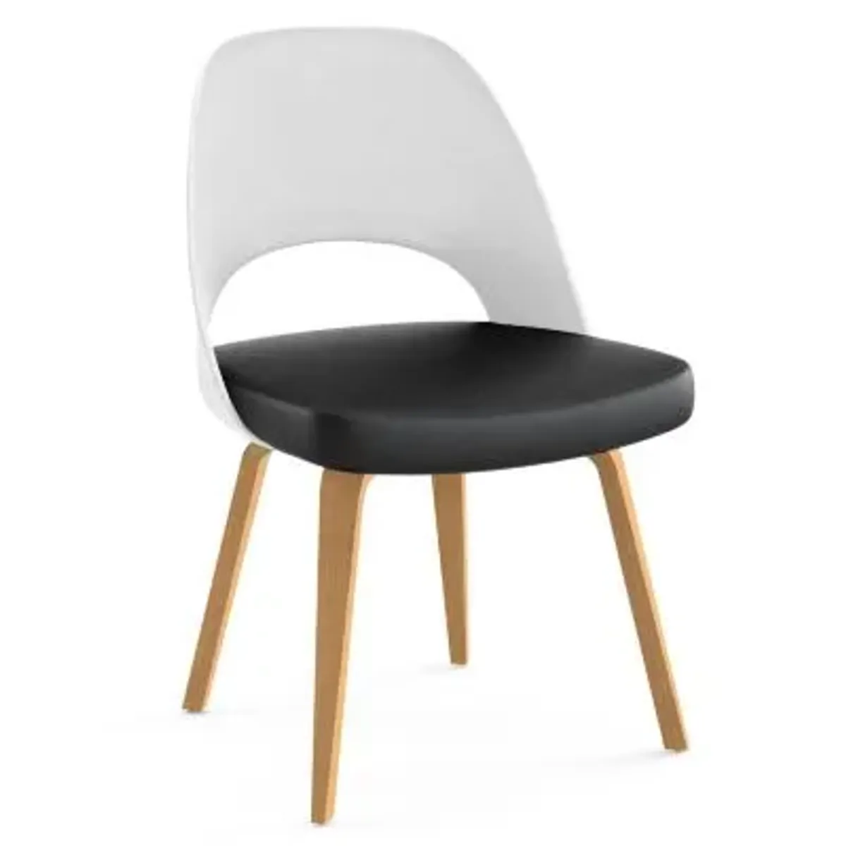 Saarinen Executive Chair Wood Legs, Plastic Back