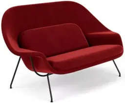 Knoll Velvet Bayberry / Black Powder Coat color
