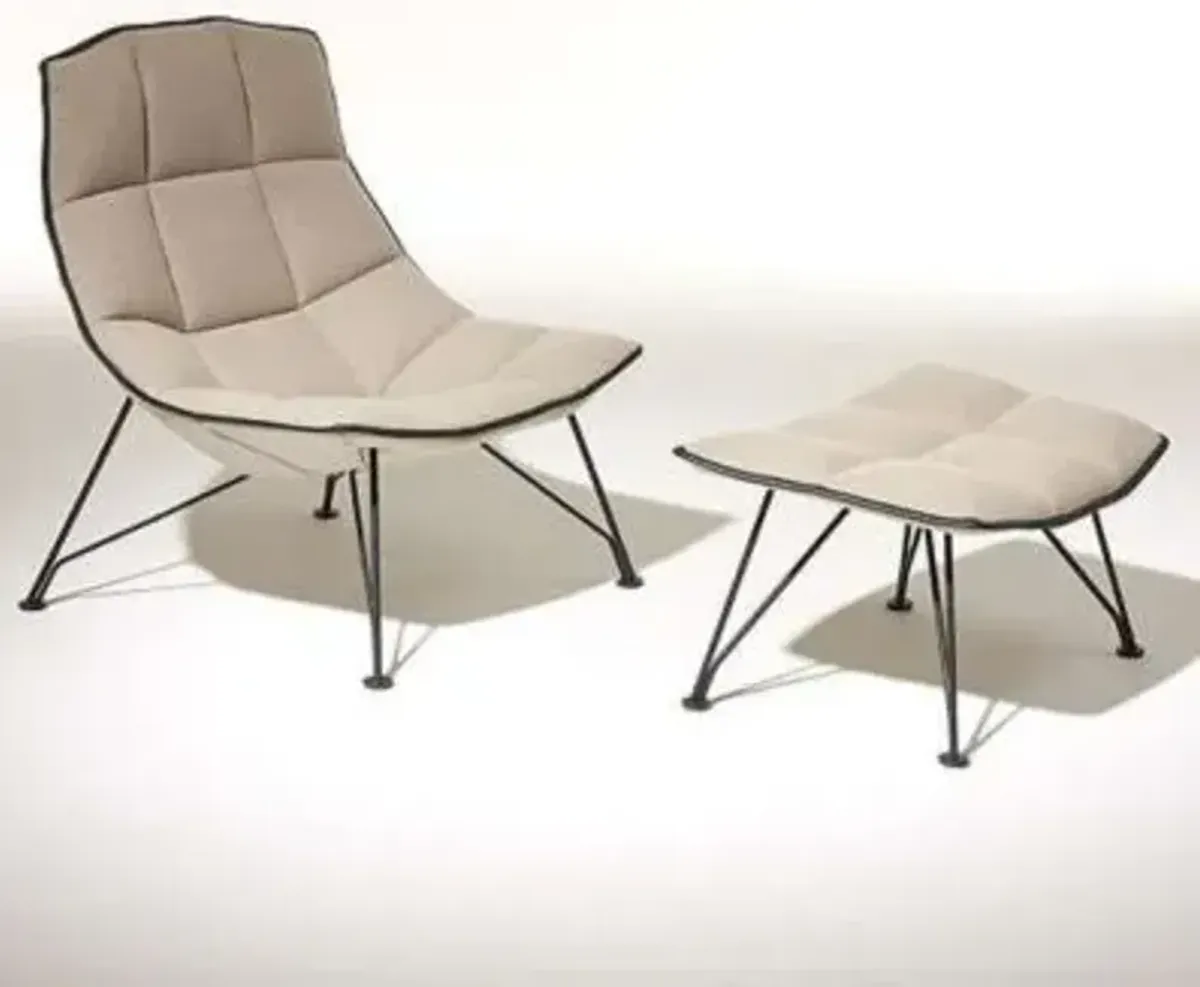 Jehs + Laub Wire Base Ottoman