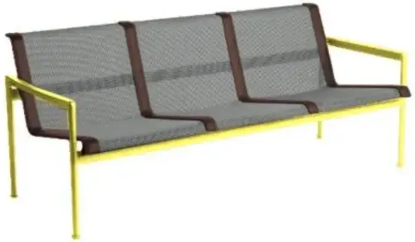 1966 Collection Three Seat Lounge Chair with Arms