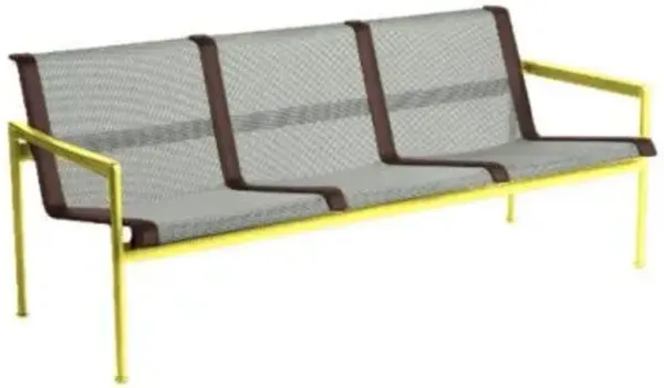 1966 Collection Three Seat Lounge Chair with Arms