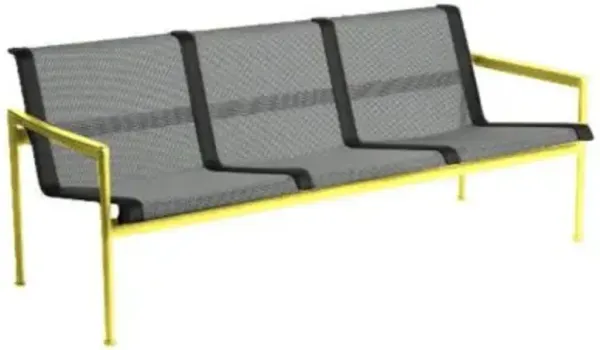 1966 Collection Three Seat Lounge Chair with Arms