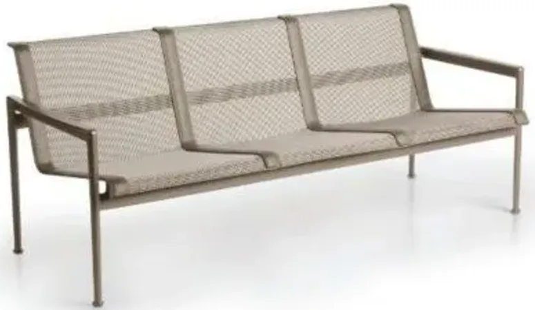 1966 Collection Three Seat Lounge Chair with Arms