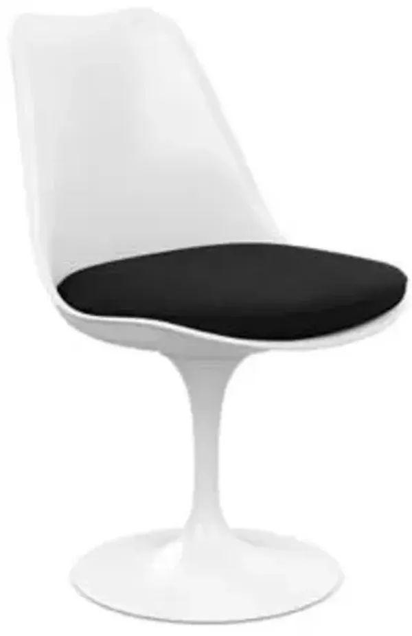 Tulip Armless Chair with Seat Cushion