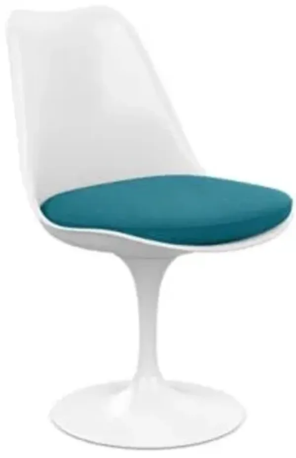 Tulip Armless Chair with Seat Cushion