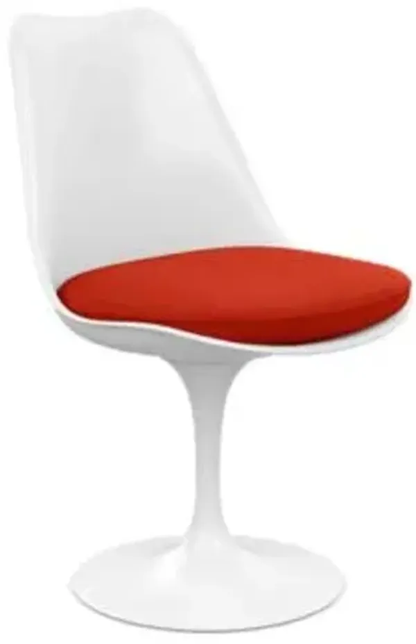 Tulip Armless Chair with Seat Cushion