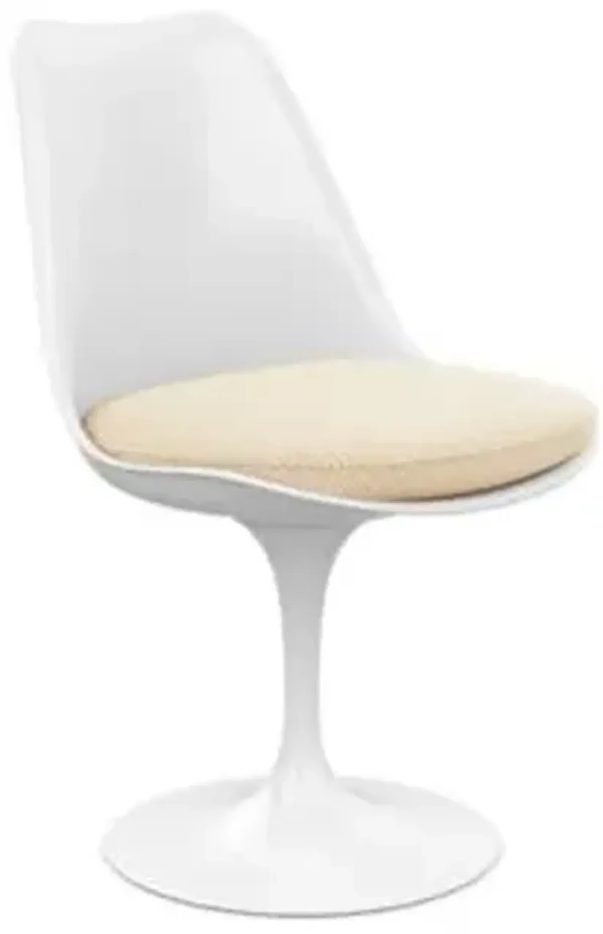 Tulip Armless Chair with Seat Cushion