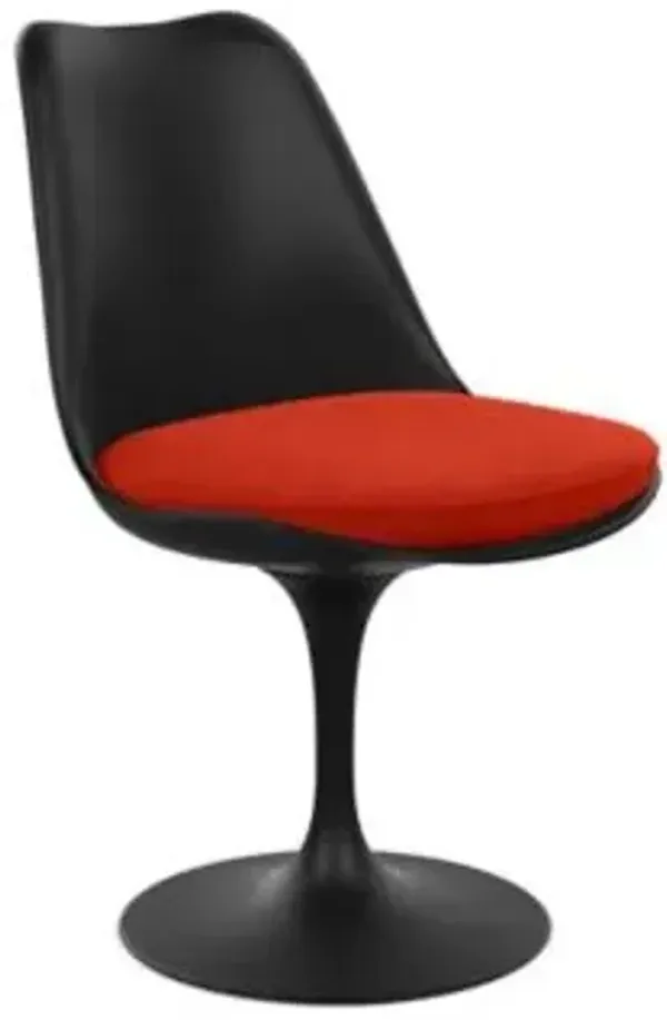 Tulip Armless Chair with Seat Cushion