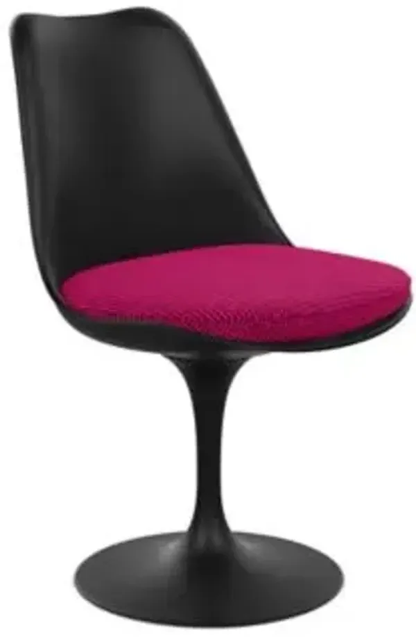 Tulip Armless Chair with Seat Cushion