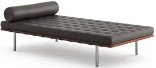 Barcelona Couch with Straps in Matching Leather