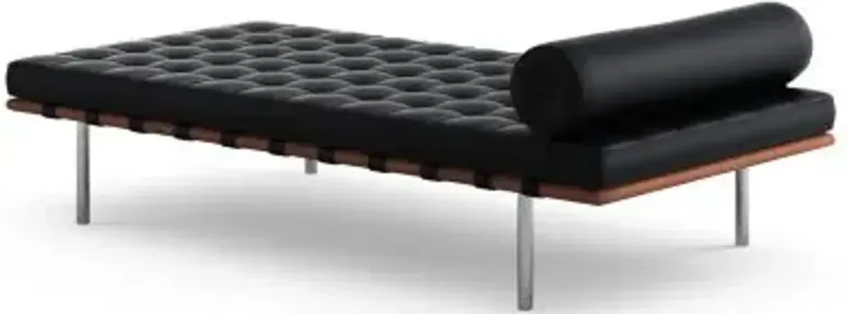 Barcelona Couch with Straps in Matching Leather