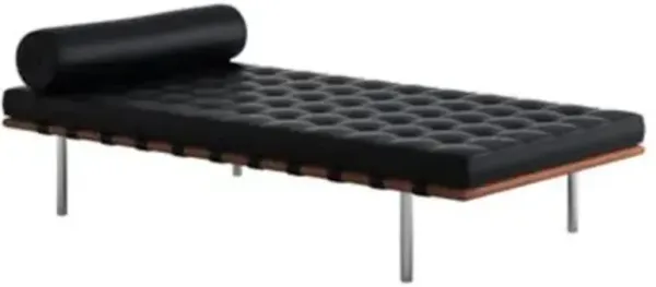 Barcelona Couch with Straps in Matching Leather