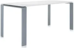 Soft Touch White and Aluminum / Aluminum color