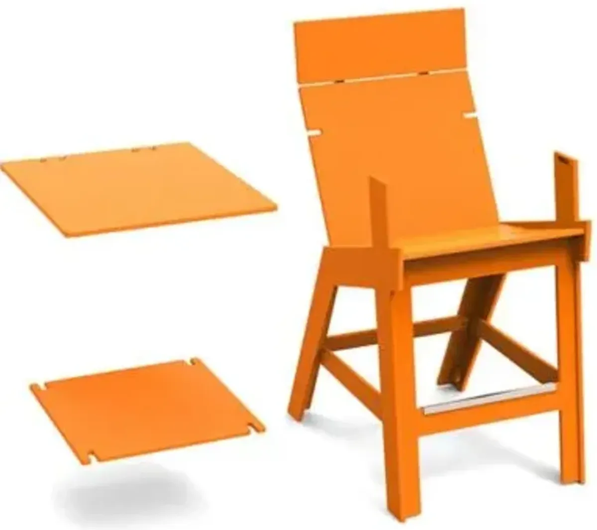 Lollygagger Outdoor Hi-rise Chair with Square Bridge