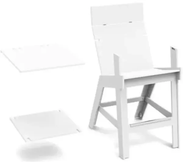 Lollygagger Outdoor Hi-rise Chair with Square Bridge