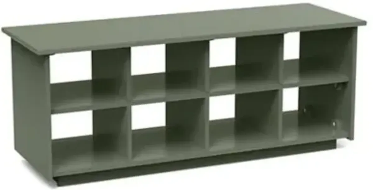 Cubby Bench with Boot Holes