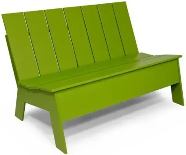 Picket Outdoor Low Back Double Chair