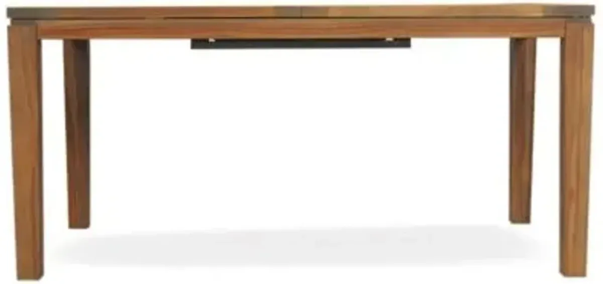 Teak Butterfly Leaf Umbrella Outdoor Extendable Dining Table