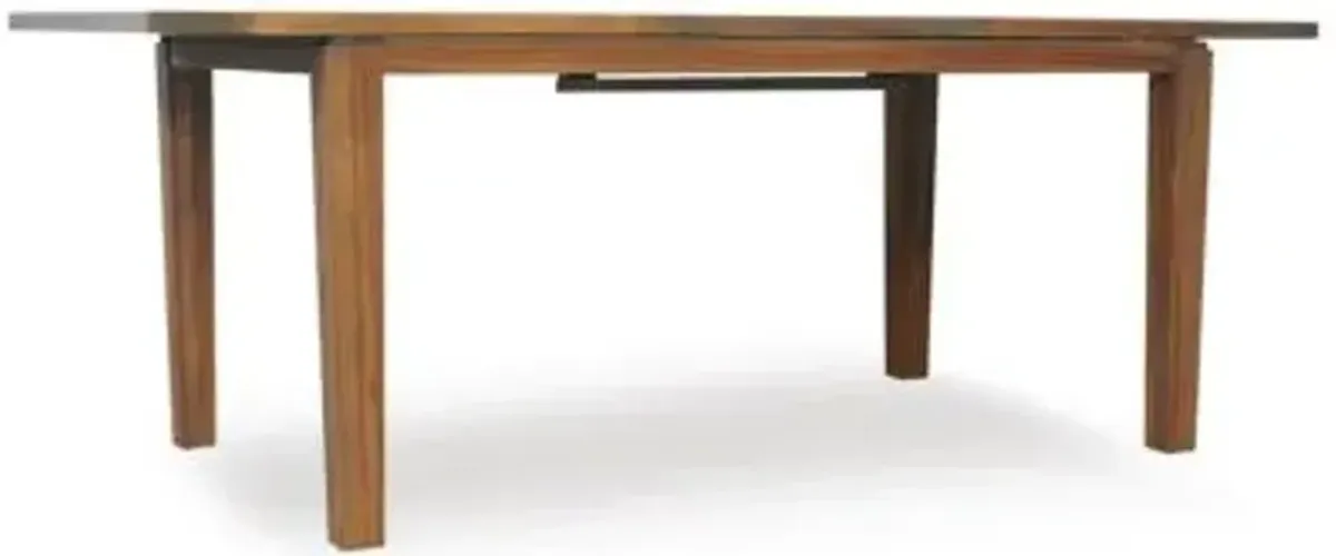 Teak Butterfly Leaf Umbrella Outdoor Extendable Dining Table